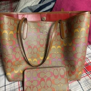 Coach bag with wallet